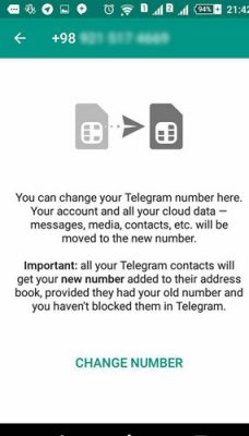 تغییر شماره موبایل حساب تلگرام